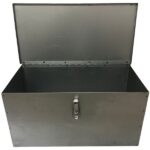 Cassetta Porta Attrezzi In Lamiera, Piegata e Saldata, Per Trattore, Muletti, Escavatore 500 mm x 250 mm x 250 mm