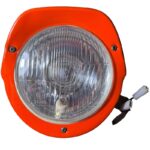 Fanale, Proiettore Anteriore Destro In Lamiera Trattore Fiat Serie Oro 605C, 640 ecc-Riferimento 5118923-Lampadina Inclusa-12V