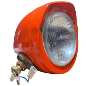 Fanale, Proiettore Anteriore Sinistro In Lamiera Trattore Fiat Serie Oro 605C, 640 ecc-Riferimento 5118924-Lampadina Inclusa-12V