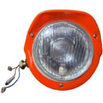 Coppia Fanali, Proiettori Anteriori Destro e Sinistro In Lamiera Trattore Fiat Serie Oro 640, 605C-12V-5118923-5118924-Lampada