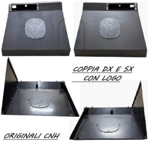 Coppia Paraspruzzi SX+DX Trattore Fiat 160-90, 180-90, Riparo, 200 mm x 175 mm, Riferimento 5172542, 5172543, CNH Original