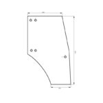 Vetro Sportello Destro Trattore Same, Lamborghini Serie Dorado, Riferimento 0.009.7701.0/40, 1380 mm x 675 mm x 375 mm