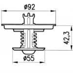 Termostato-Valvola Termostatica Trattore Fiat 1880-180.90DT-Riferimento Originale 4808727