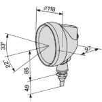 Faro da Lavoro Orientabile Trattore Fiat Serie 46, 56, 66, 76, 86-Riferimento Originale 5129461-Ø118 mm-COBO