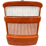 Calandra Trattore Fiat Serie Oro Completa 540, 640, 505C, 605C– Lamiera Arancio + Mascherina Nylon + Kit Perno 5 Molle Anti Vibrazione Riferimento 4950401, 5011646, 4950422, 4950423