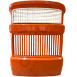 Calandra Trattore Fiat Serie Oro Completa Lamiera Arancio + Mascherina Nylon – Ricambio Rinforzato Alta Resistenza 400, 450, 500, 600, 505C, 605C, Riferimento 4950401