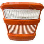 Calandra Trattore Fiat Serie Oro Completa Lamiera Arancio + Mascherina Nylon – Ricambio Rinforzato Alta Resistenza 400, 450, 500, 600, 505C, 605C, Riferimento 4950401