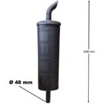 Marmitta Trattore Ford Ø 48 mm Altezza 1030 mm – Silenziatore Tondo Serie 2000, 3000, 4000, 5000, 6000, 7000, Riferimetno 83958580