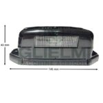 Fanale Luce Targa Trattore CNH 12V – Compatibile Fiat Serie 55, 65, 75, 85, New Holland T4, T4000, TK, TN, Case JX, Quantum, Steyr Kompakt, Laverda MX, Riferimento 5117942